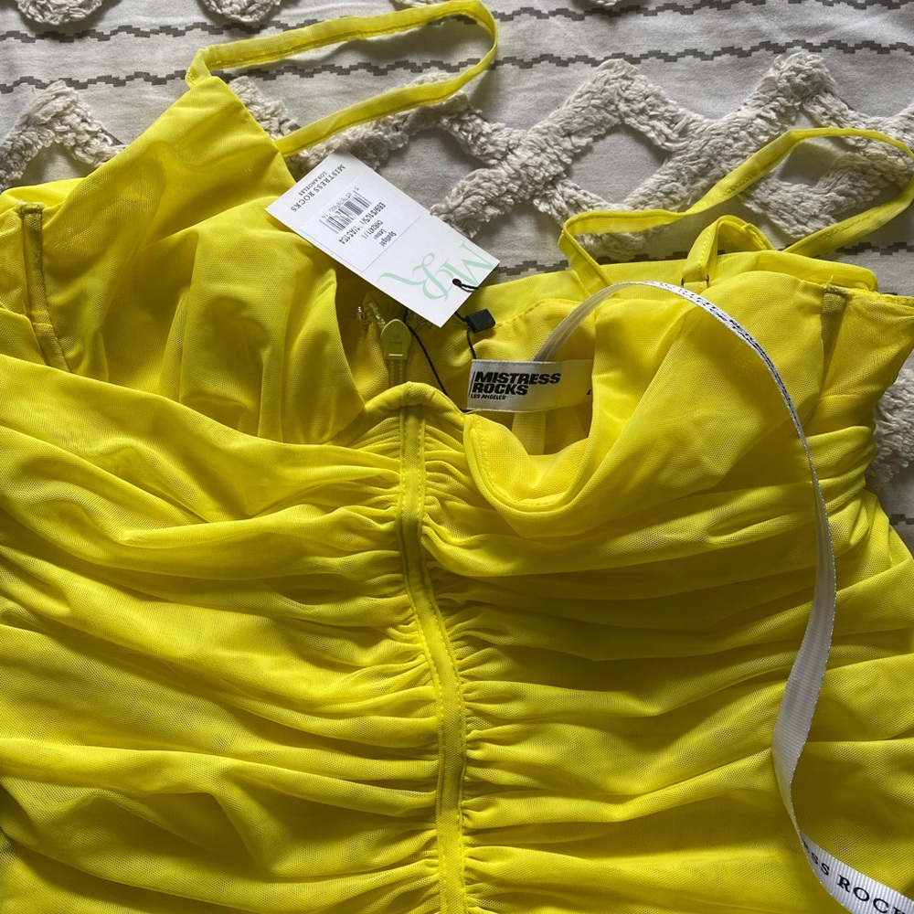 Yellow fun house of CB dress